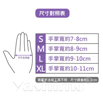 Yashimo金牌 優級NBR無粉手套 紫色 厚款 工作手套 橡膠手套 丁腈手套 耐油手套 食品級手套 餐飲手套 100入/盒
